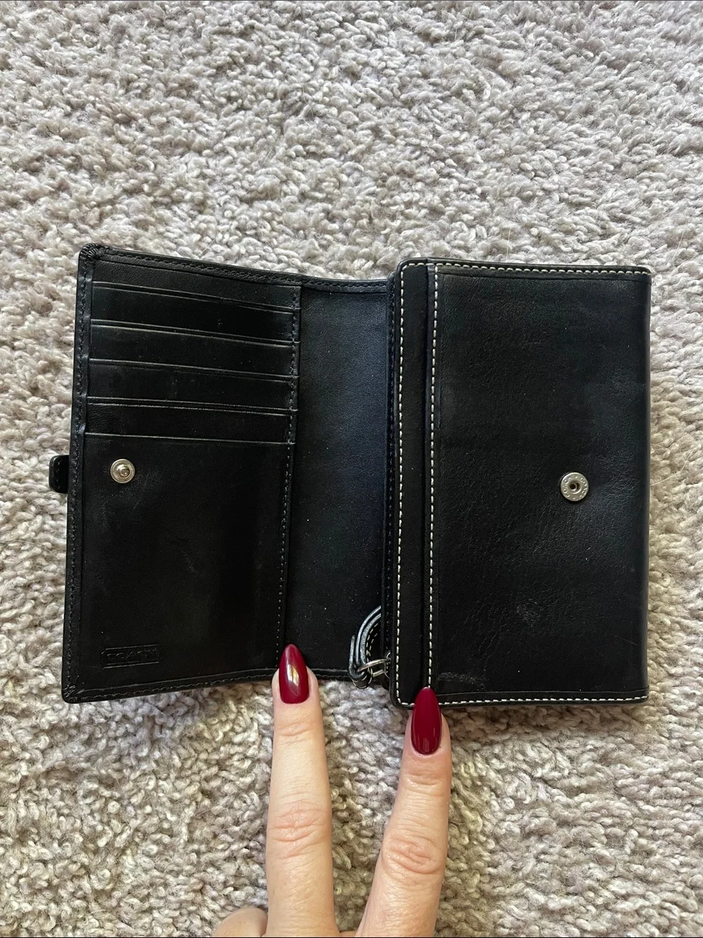 Coach Classic Black Leather Women's Wallet